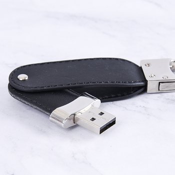 皮製隨身碟-鑰匙圈禮贈品USB-金屬環皮革材質隨身碟-客製隨身碟容量-採購訂製印刷推薦禮品_5